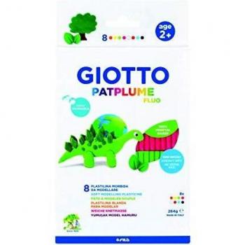 Plasticina Neon Giotto Patplume 8x33g - Colores Fluo