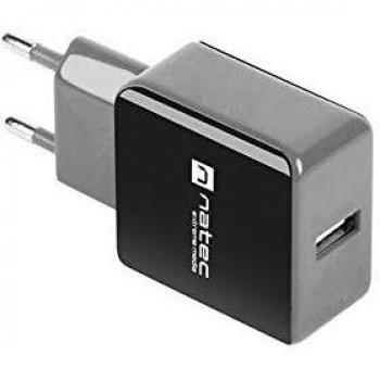 Cargador NATEC USB 1.2A 110 240V Negro Gris