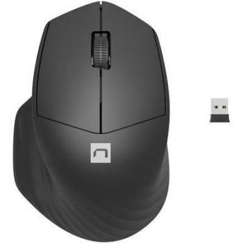 Ratón Inalámbrico Natec Siskin 2, 1600 DPI, Bluetooth 5.0 + 2.4GHz, Negro