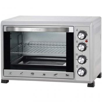 Grunkel HR-38 SILVER Horno de Sobremesa Multifunción 38L 2000W Acero Inoxidable con 3 Funciones de Calor, Selector de Temperatura hasta 230ºC y Temp
