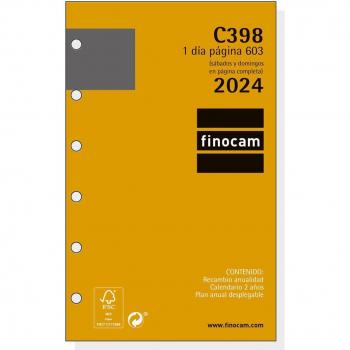 Recambio anual año 2024 Classic C398 603 - 79x127 1 día página Finocam