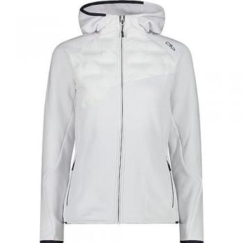 CMP Women's Hybrid Stretch Performance Hooded Jacket - White - Size L