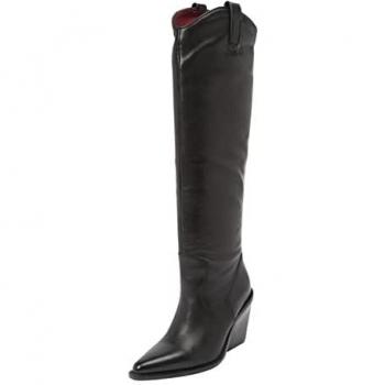 Bronx New-Kole Women's Leather Cowboy Boots Black EU 40