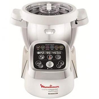 Moulinex HF802AA1 Robot cocina con 6 programas automáticos, 4,5 L de capacidad 6 personas, 12 velocidades y temperatura de 30º a 130º, función de mantenimiento de la calor 45 min