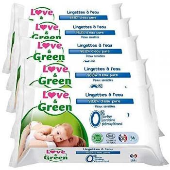 Love & Green - Amor y verdes Sensitive Wipes 56 Piezas Lote 5