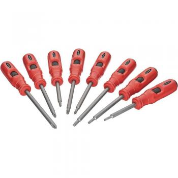 VIGOR V7124 Juego de destornilladores de impacto, incluye perfiles T, Phillips (PH) y Pozidriv (PZ), tamaños PH1 – PH3, PZ1 – PZ2, T20 – T