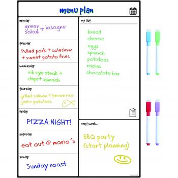 Pizarra blanca magnético con calendario mensual para nevera por Smart Panda