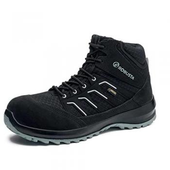 Bota de Seguridad Robusta Tiburón S3 con Gore-Tex, No Metal, Unisex, Negro, Talla 39