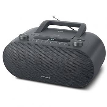 Muse M-35 BT Radio CD Portátil con Bluetooth y Puerto USB, FM PLL, Negro