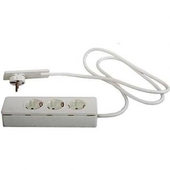 Regleta de enchufes EVOline Plug 3 vías, 1,5 m, blanca
