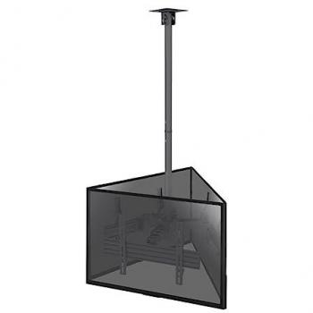 Soporte de Techo Inclinable/Giratorio Kimex para 3 TVs de 50 a 75 VESA 600x400 Máx. 45Kg - Altura Ajustable 86-325 cm