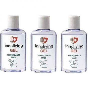 Gel Higienizante de Manos Innoliving 80ml, fórmula antibacterial, elimina el 99.9% de gérmenes y bacterias, no requiere agua, rápida absorción, textura ligera y suave para la piel