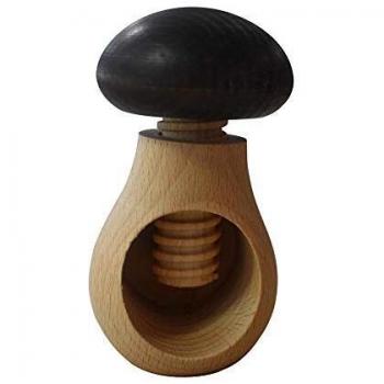 FACKELMANN Rompe nueces - Cascanueces madera - Abre nueces - Rompe nueces forma de seta - Nueces peladas