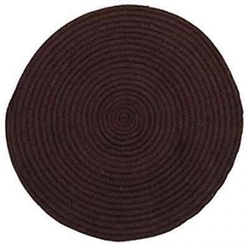 Tapete Reversible de Algodón Efecto Cuerda Diámetro 70 cm - Chocolate