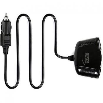 Encendedor de Coche con Cargador USB Doble 2.1A, Adaptador de Alimentación Dual para Teléfono Móvil
