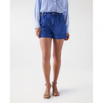 Pantalón corto de mujer loose en denim Salsa Jeans 21008139 Azul