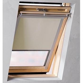 Estor enrollable para ventanas Velux - oscurece 100% - Beige - 38x54 cm - C02 - GGL GGU GZL