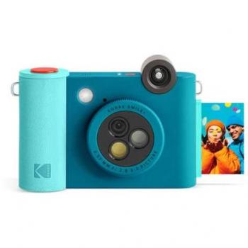 Cámara Kodak Smile+ Azul + Pack 20 hojas Papel Zinc
