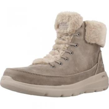Botines Mujer Skechers Glacial Ultra, características: color marrón grisáceo, talla 37 EU, diseño corto al tobillo
