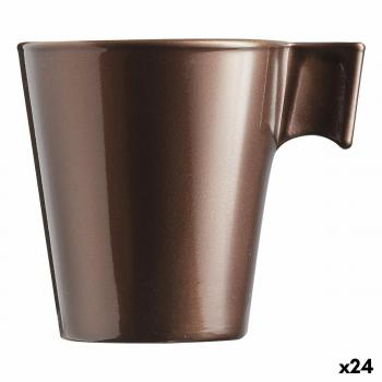 Taza Mug Luminarc Flashy Marrón 80 ml de Vidrio (24 Unidades)