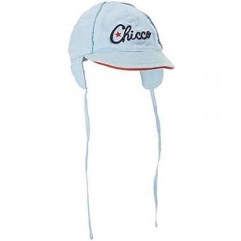 Chicco CASQUETTE AVEC VISIERE ET LIEN A NOUER - Gorra para bebés, color azul, talla 0-3 meses