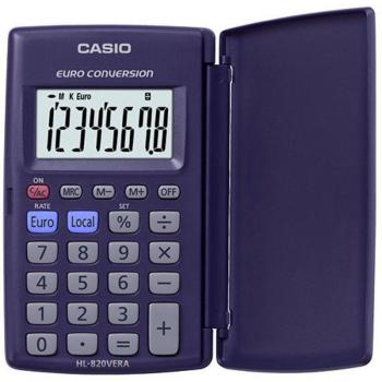 Casio HL-820VER Calculadora de Bolsillo Básica 8 Dígitos con Tapa Azul
