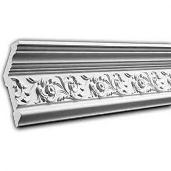 Cornisa Decorativa de Estuco Clásica Blanca 1,97 m - PROFHOME DECOR 150128