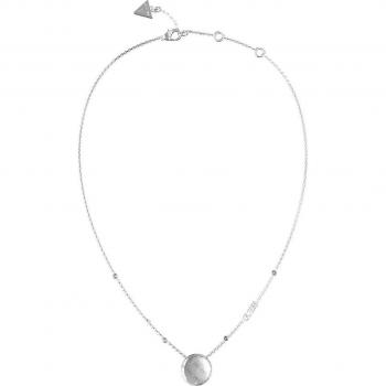 Collar Guess 4G Rising de acero plateado