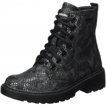 Geox J Casey K, Botas Militar para Niñas, Negro