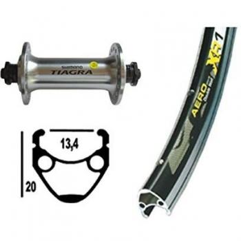 Rueda del.700C WINORA EXAL XR-1 SH.TIAGRA QR Plata