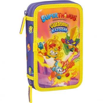 Plumier Doble Pqño 28 Pcs Superthings Guardians of Kazoom - Safta