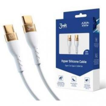 Cable USB 3MK Hyper Silicone - Carga rápida, longitud de 1 metro, compatible con dispositivos USB-A y USB-C, material de silicona suave y flexible, diseño resistente a enredos