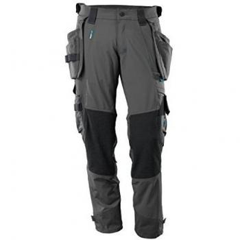 Pantalones de Trabajo Mascot con Bolsillos Colgantes y Cintura Ajustable Antracita Oscuro (L35W35.5)