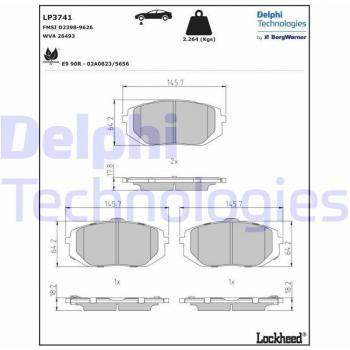Pastillas de freno DELPHI LP3741