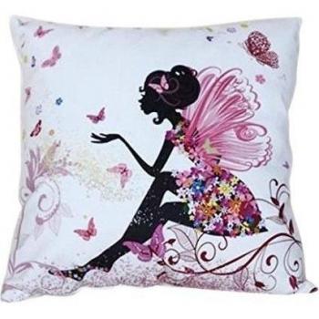 Dehang - 45*45 Funda para Cojín Almohada Decorativa Veludillo con cremallera - Diseño de Mujer Mariposas