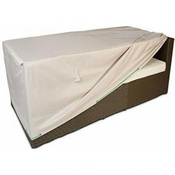 Funda impermeable para sofá de jardín 2 plazas 130 x 75 x 60 cm gris