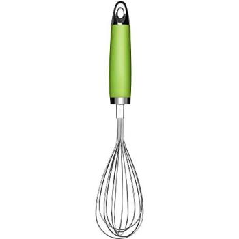 Batidor manual de varillas Sena I Acero Inox con mango ABS verde claro I 28,5 cm