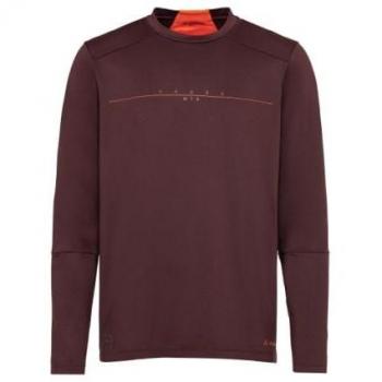 Maillot Vaude Qimsa manga larga para hombre (roble oscuro uni, rojo pardo - M)