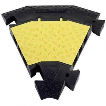 Defender 3C 45° Cable Protector Curve - 3-Channel Heavy-Duty Cable Management Solution
