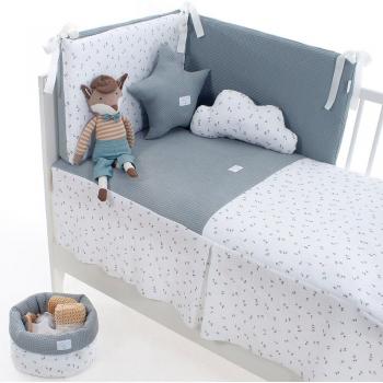Colcha y Protector Cuna 60x120 Uzturre Bruna - Colcha y protector de cuna, tamaño 60x120 cm, diseño Bruna