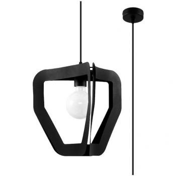 Lámpara colgante tres negro con diseño moderno y elegante