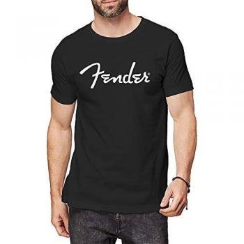 Fender Classic Logo Black T-Shirt for Men - Sizes S to XXL