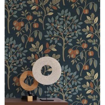Papel Pintado Texturizado de Plantas y Frutos - Maison Cheryl 682394 - Rollo de 10 m x 0,52 m