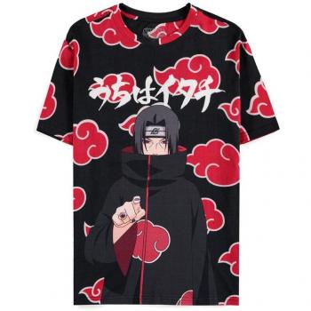 Camiseta Naruto Shippuden Itachi Uchiha Nubes - Talla S a 2XL - Para Hombre - Multicolor
