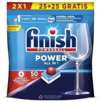 Detergente Finish Powerball Todo en 1 50 Pastillas