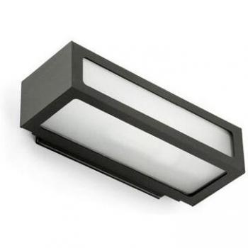 Faro Barcelona 70887 - NATRON Aplique, 100W, aluminio inyectado y difusor de cristal translúcido, color gris