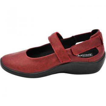 Zapatos para Plantillas Arcopedico modelo para mujer color rojo y Bailarinas de Confort Arcopedico J66 Burdeos para pies delicados