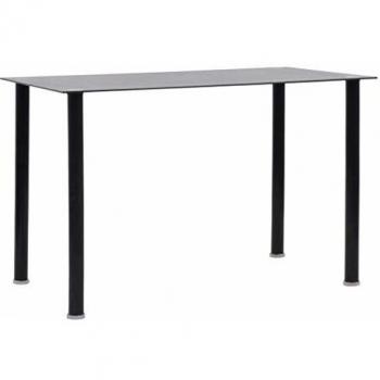 vidaXL Set de Comedor 7 Piezas Acero y Vidrio Templado Blanco/Negro Mobiliario