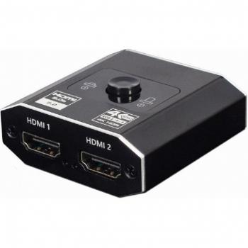 Gembird DSW-HDMI-21 Conmutador Bidireccional HDMI 4K, 2 Puertos, Negro