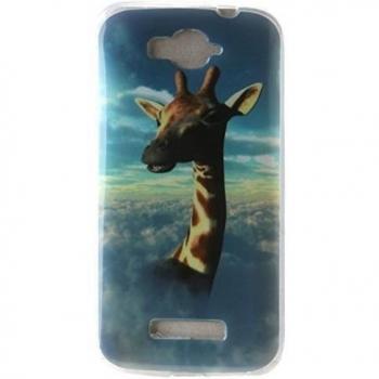 case cover para Alcatel One Touch Pop C7,Crisant Jirafa en el aire Diseño Protección suave TPU Gel silicona Teléfono Celular Back funda Carcasa para Alcatel One Touch Pop C7